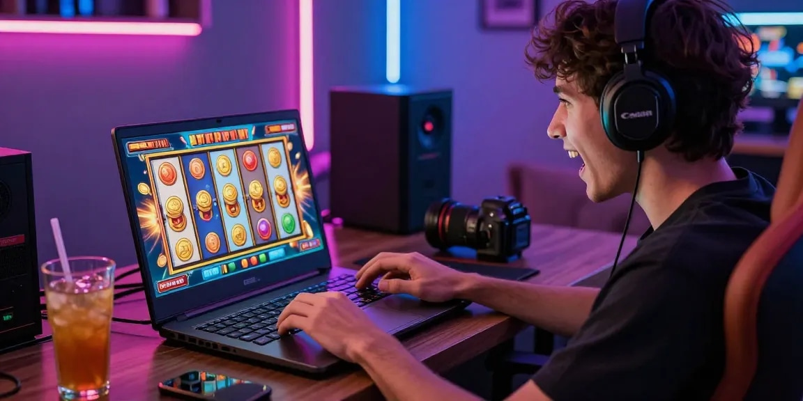 Exciting online gaming setup highlighting a player engaging with the slot deposit 1k game amidst colorful graphics and vibrant atmosphere.