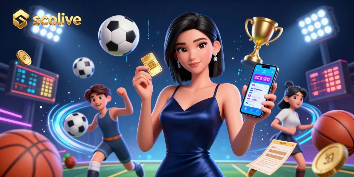 Socolive offers thrilling live sports betting experiences through a stunning digital illustration of football action.