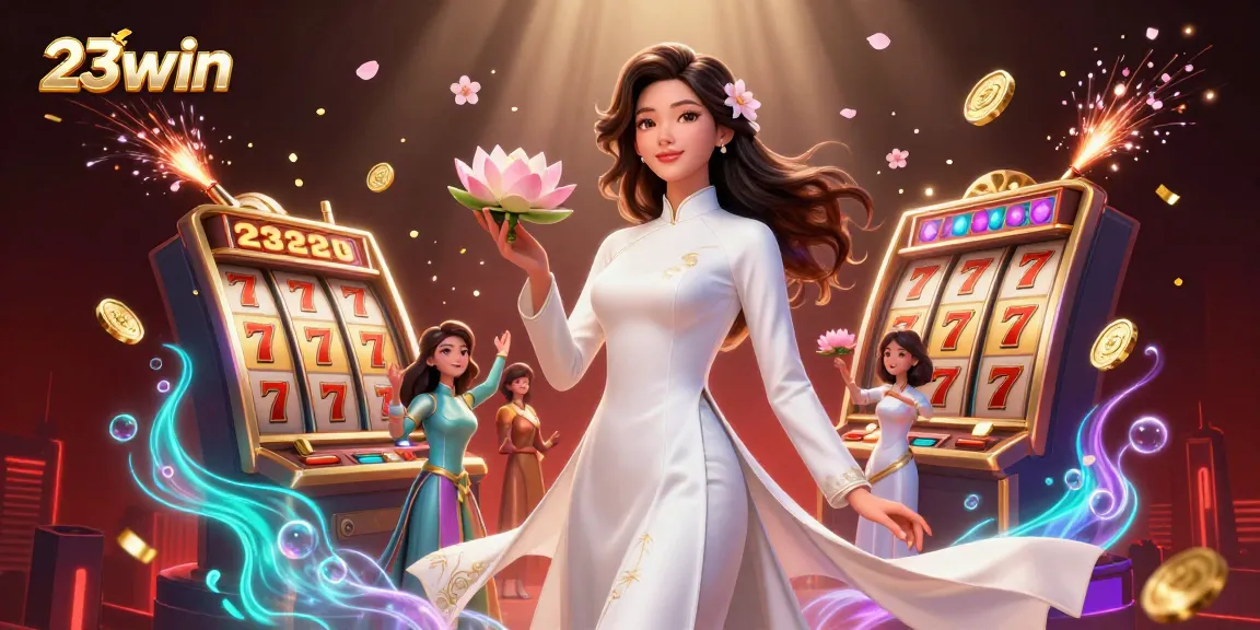 Experience thrilling wins at 23win with vibrant slot machines and elegant gaming atmosphere.