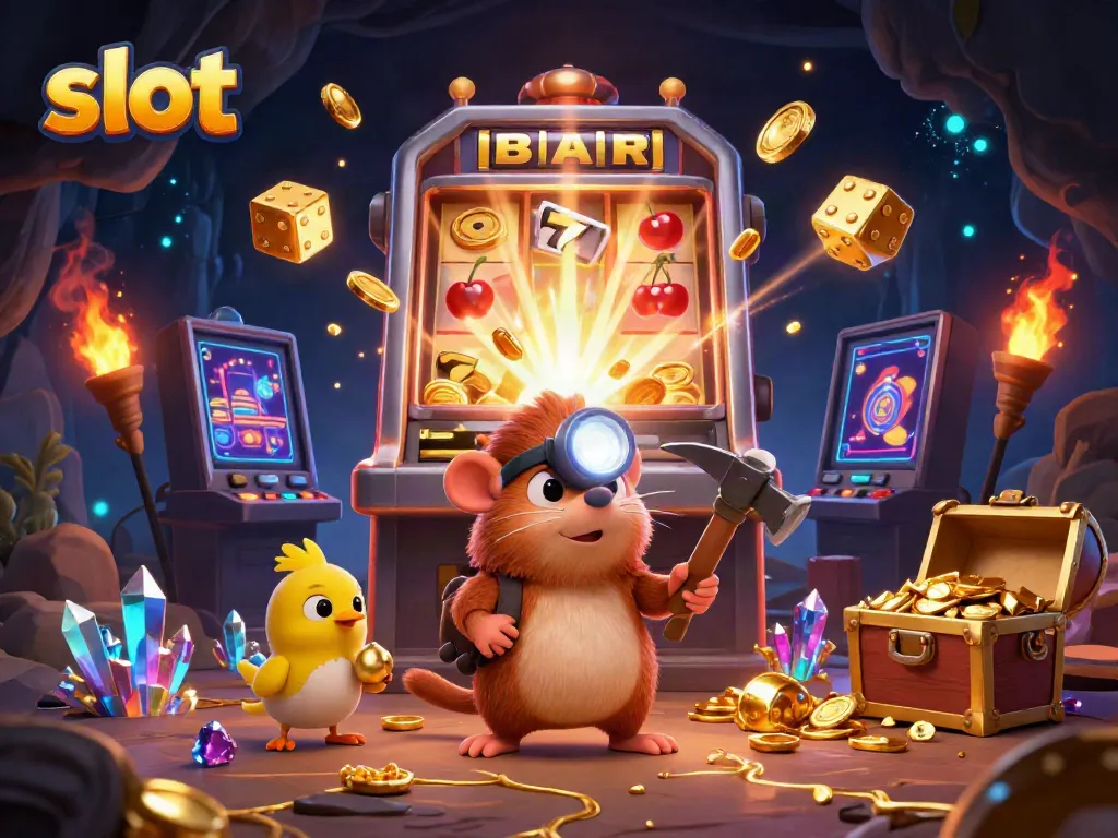 Spin the slot machine and discover a treasure trove of excitement with jackpots and winning symbols.