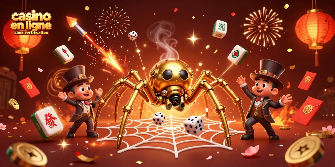 Jouez sur un casino en ligne sans vérification avec des personnages amusants dans une illustration animée.
