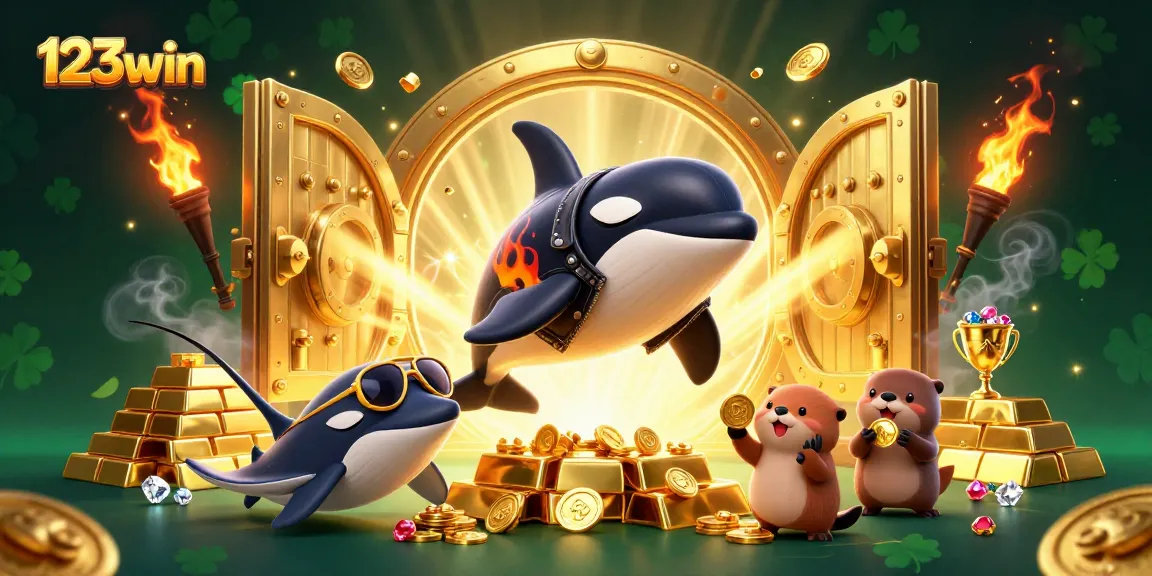 Experience thrilling gameplay at 123win with vibrant marine characters and treasure elements.