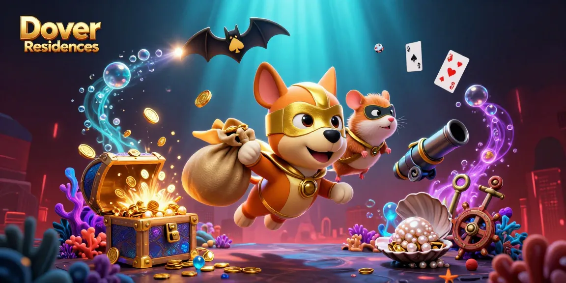 Dover Residences offers a thrilling atmosphere with a superhero theme featuring a dog, sidekick, and poker chip elements.