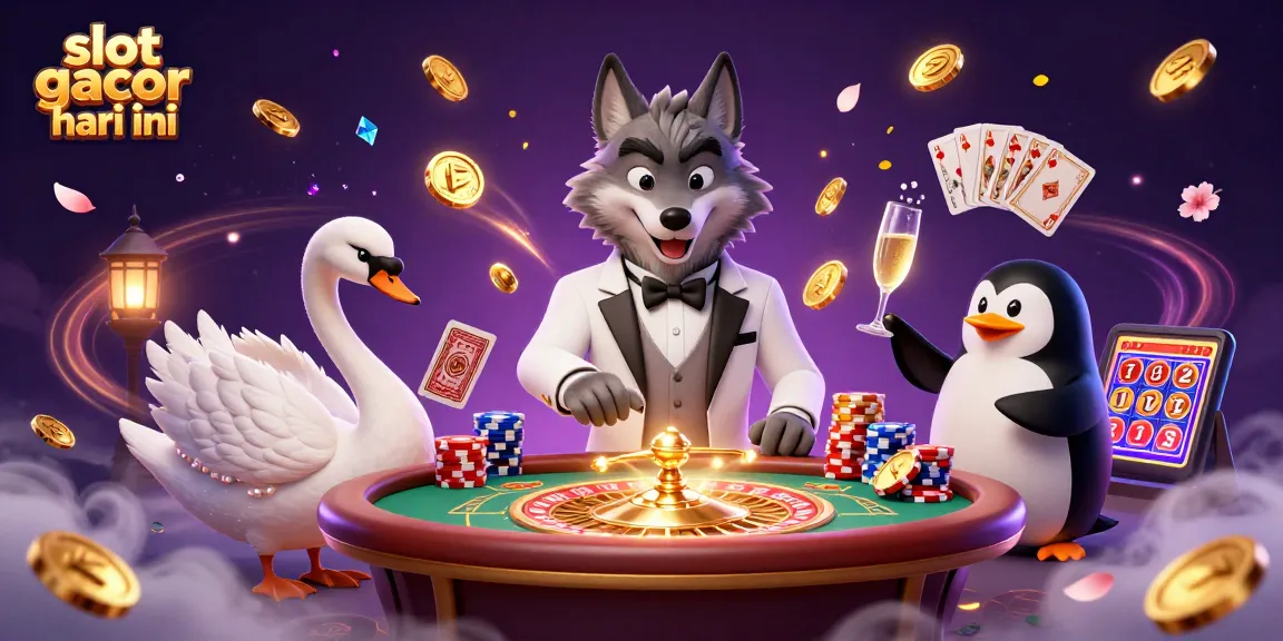 Experience the excitement of slot gacor hari ini with our dynamic 3D casino scene showcasing winning moments.