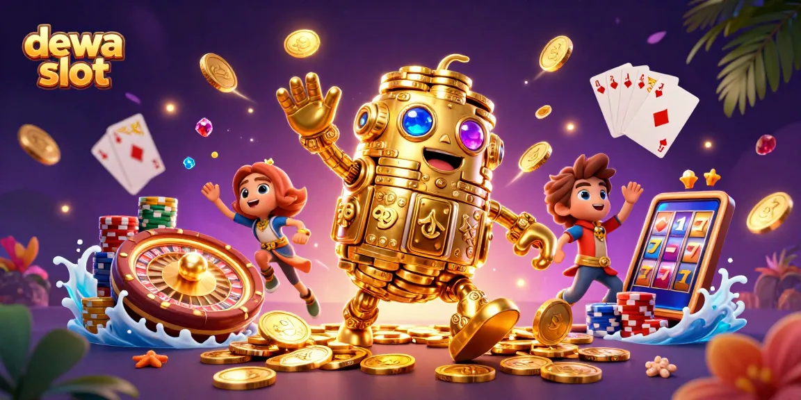 Pemain dewa slot mengumpulkan koin emas sambil menikmati permainan di kasino virtual.