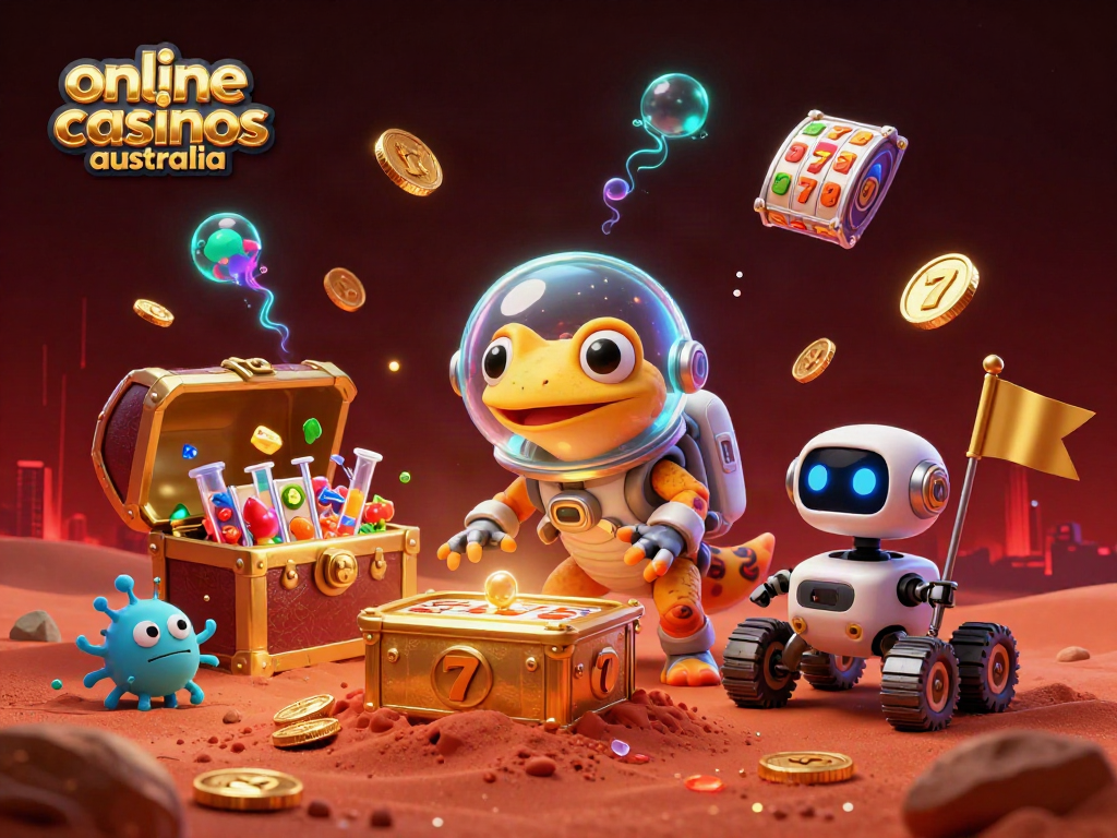 Explore the exciting world of online casinos australia with engaging slot machines and vibrant game elements.
