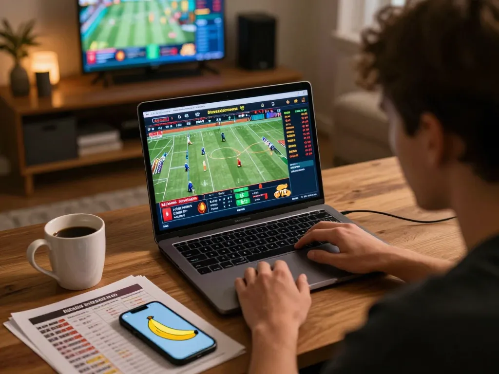 Place bets on the exciting nano banana flash while strategizing in a cozy home environment.