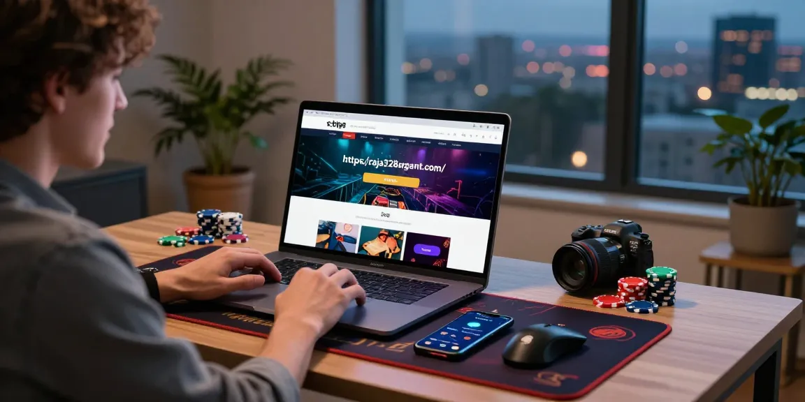 Dive into online gaming excitement with https://raja328argent.com/ in a cozy home office setup, featuring stylish decor and engaging tech.
