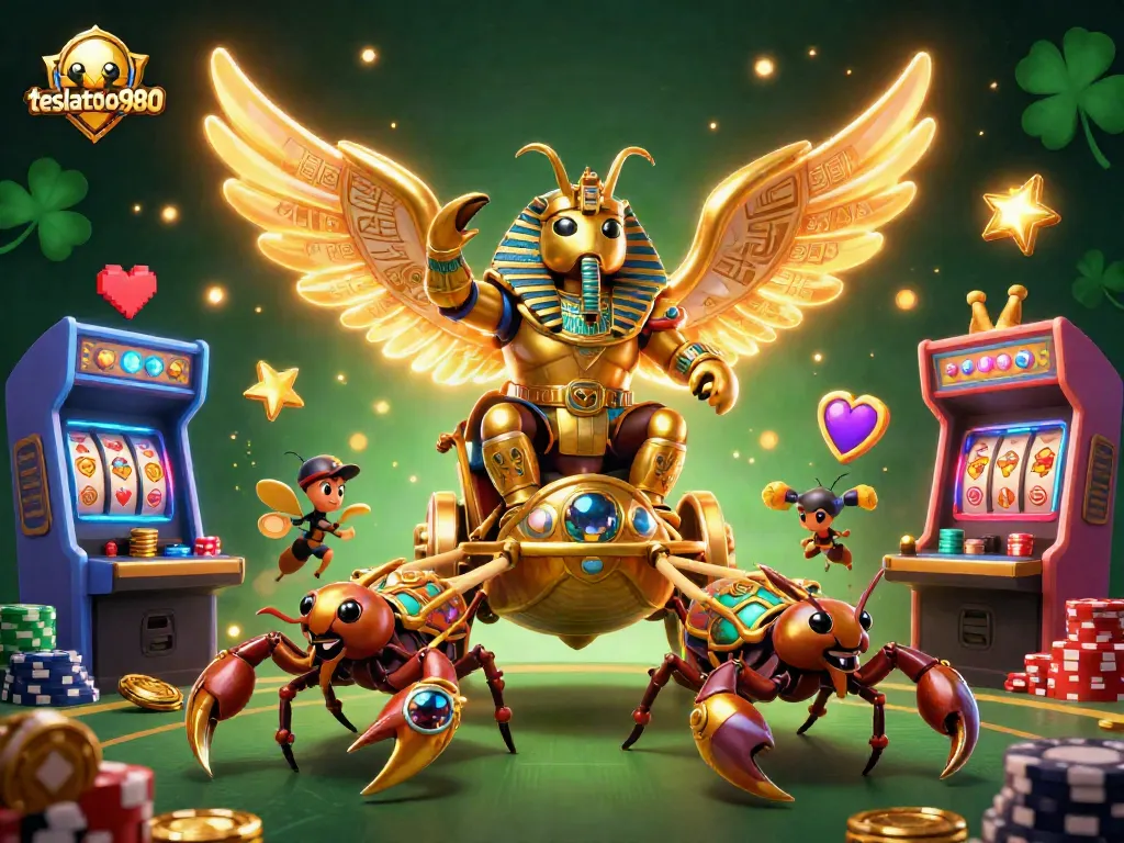 Engage with teslatoto980's thrilling casino adventure featuring vibrant gaming characters.