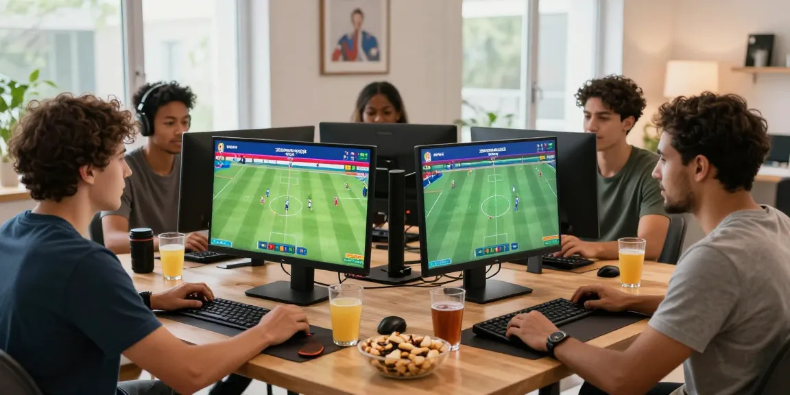Friends enjoying a lively 2026 World Cup sports betting session for more資訊 in a modern living space.
