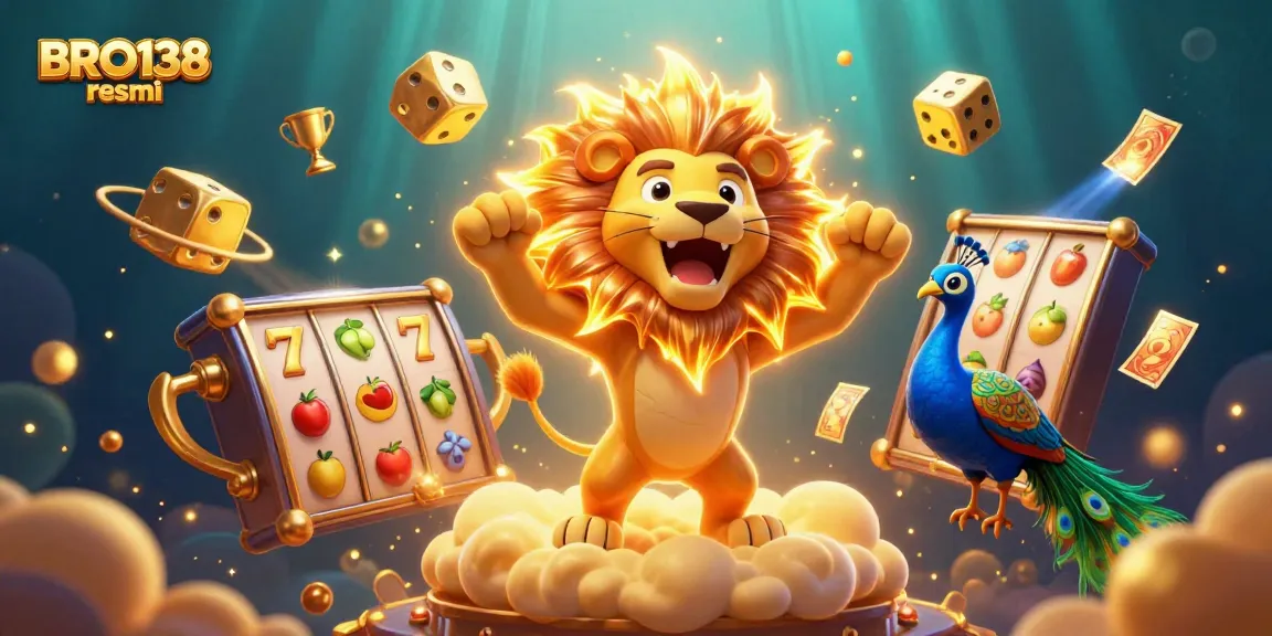Play slot games on BRO138 resmi with vibrant characters and golden jackpot excitement.