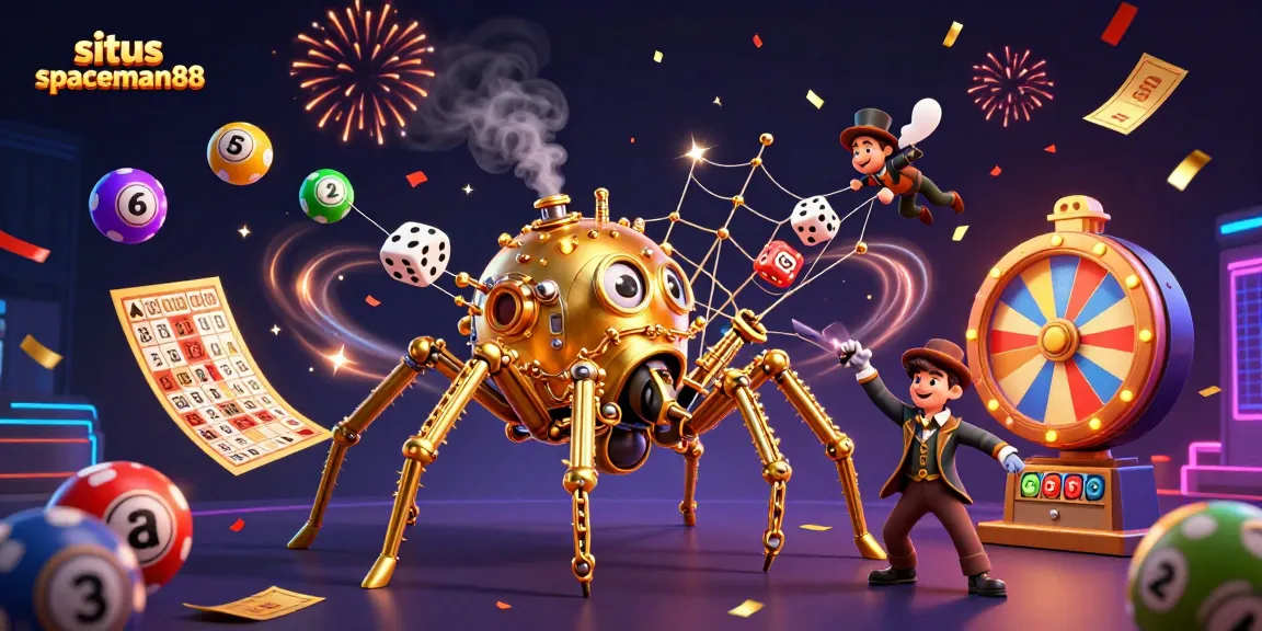 Engage with situs spaceman88 to explore a vibrant world of gaming, capturing thrilling lottery elements in an immersive scene.