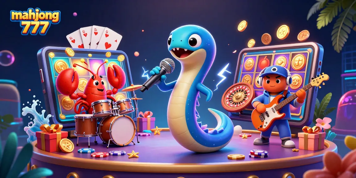 Engage with the vibrant mahjong 777 underwater gaming scene featuring a DJ eel and band.