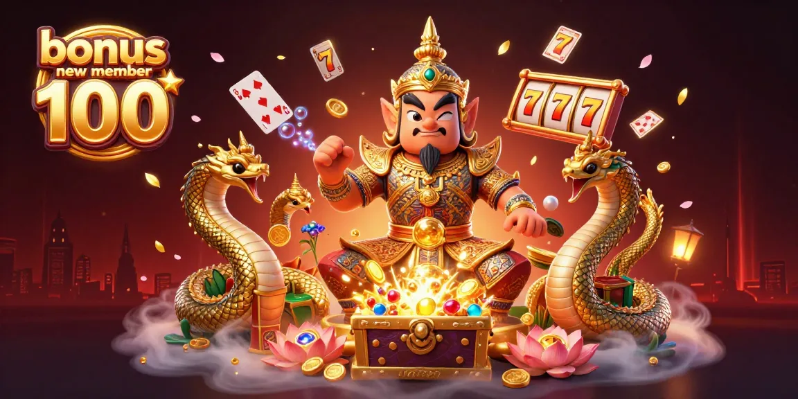 Engage with bonus new member 100 and explore vibrant slot games in a captivating 3D casino scene
