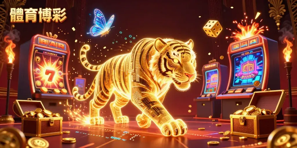 Engage with 體育博彩 in a vibrant, ultra-detailed digital casino scene filled with excitement.