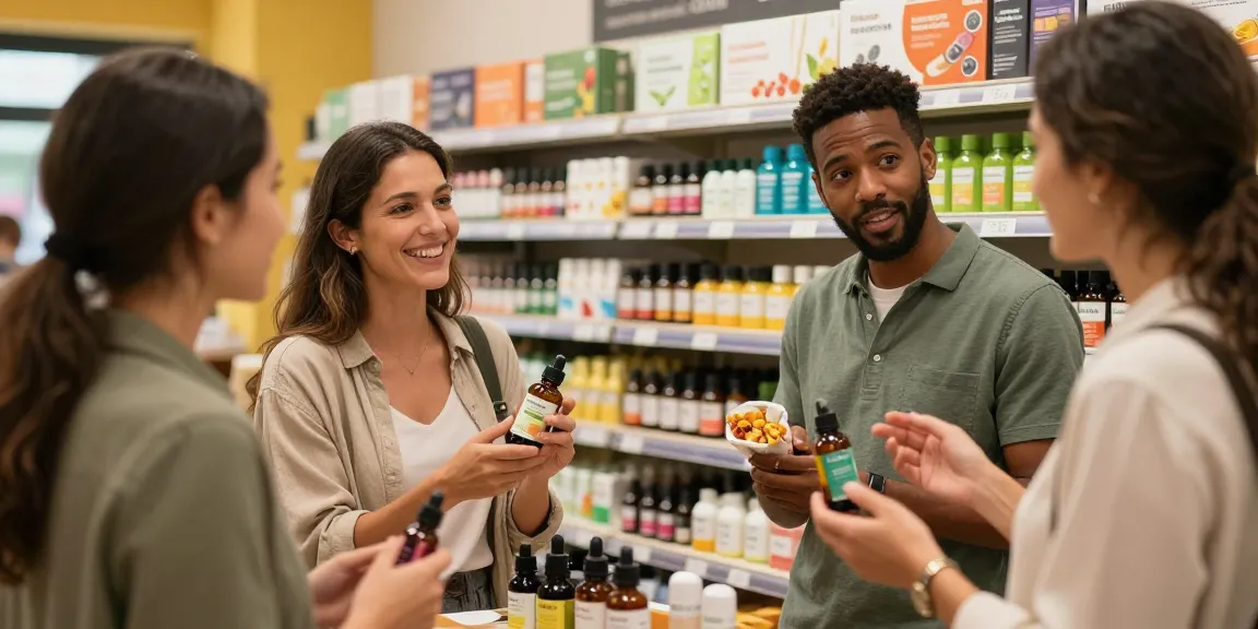 Shop now for organic CBD products in a lively, inviting store.