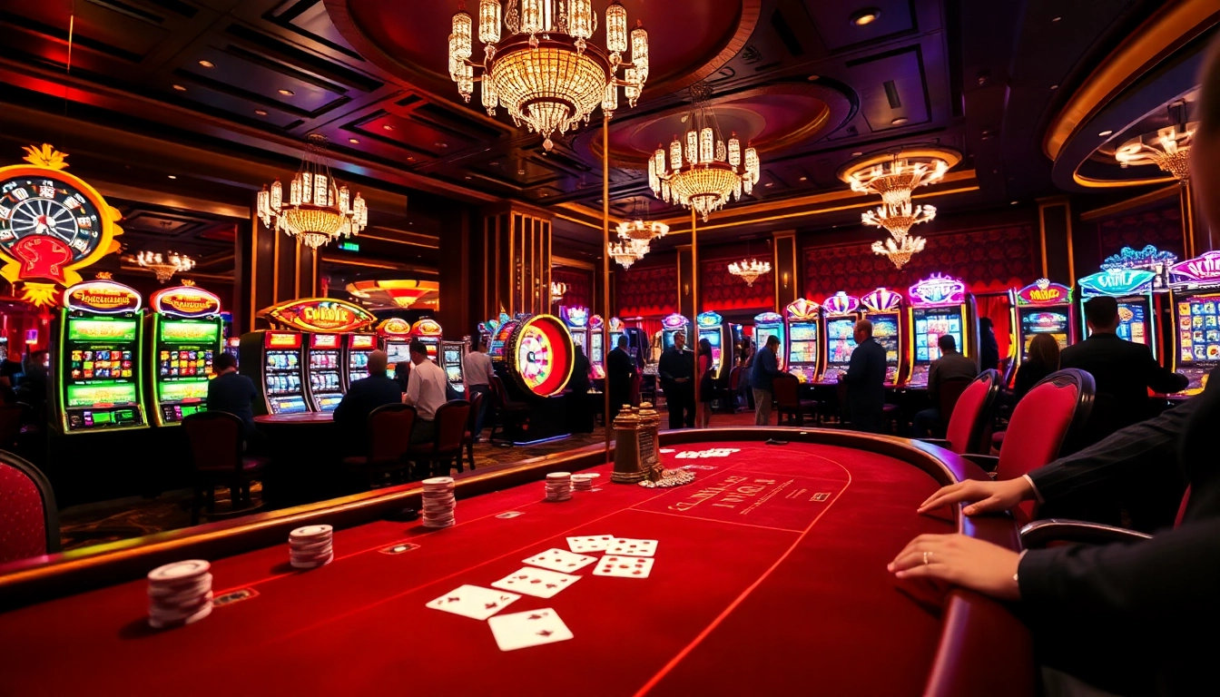 Exciting casino scene highlighting gambling action at 555win poker table with chips and cards.