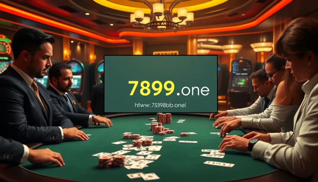 Experience the excitement at https://789b.one/ with players competing in a high-stakes poker game.